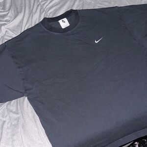Nike Men's Black Short Sleeve Solo Swoosh Tee